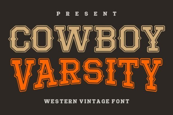 Cowboy Varsity: A Bold Western Typeface with Collegiate Charm