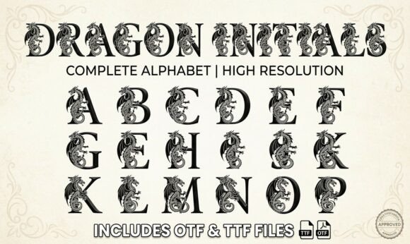Dragon Initials: Unleash Mythical Power in Your Typography