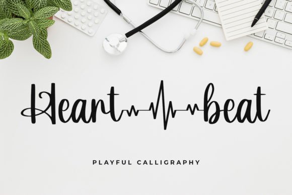 Heart Beat: A Lively Calligraphy Font with Character