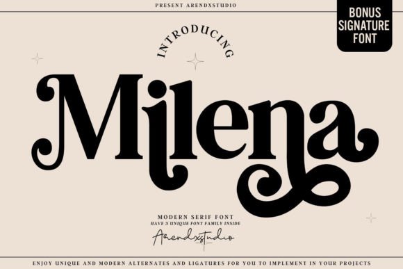 Milena: The Serif Font for Modern Branding