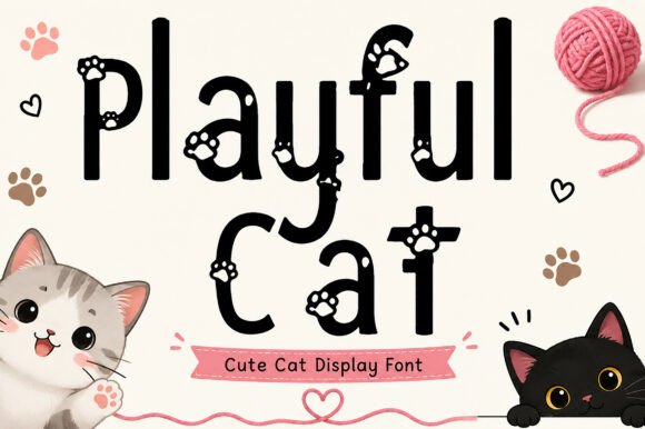 Playful Cat: A Purrfect Display Font for Creative Projects