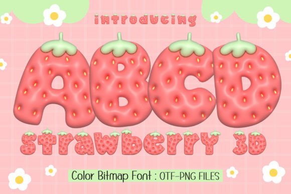 Strawberry 3D: A Font That Pops With Playful Dimension