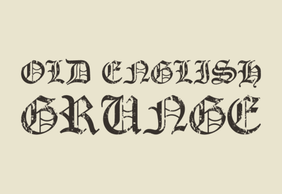 Unleash Raw Character with Old English Grunge